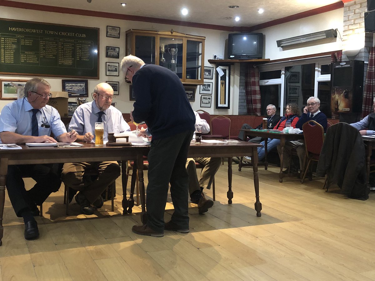 Full house for the Pembrokeshire County Cricket Club AGM, shortly to get underway - kindly hosted by <a href="/HaverfordwestCC/">Haverfordwest CC</a> #cricketfamily 🏴󠁧󠁢󠁷󠁬󠁳󠁿🏏