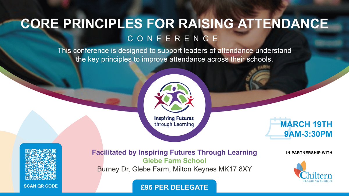 Attendance is a key priority for every school in the country. @IFTL will be hosting this world class CPD here at Glebe Farm School, and we look forward to welcoming you all💚💛