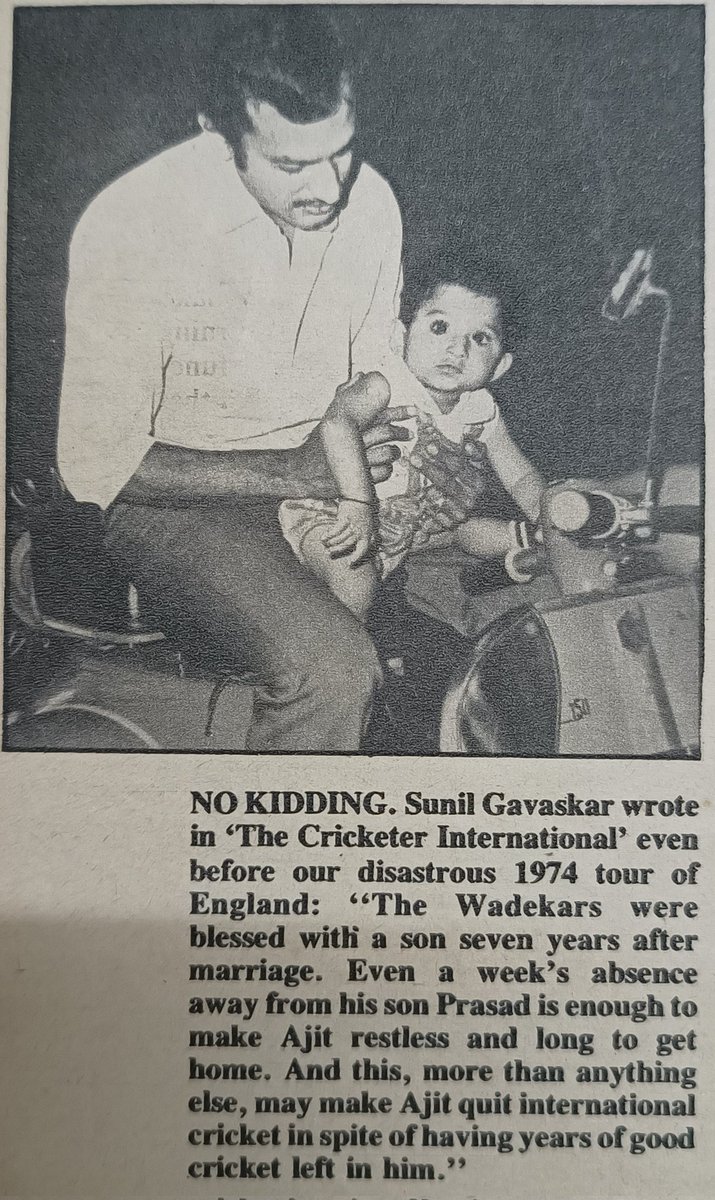 Former India captain, #AjitWadekar, with his son on a #Bajaj150! Apparently, #SunilGavaskar had predicted Ajit's early retirement from the game since he was inseparable from his family @BCCI