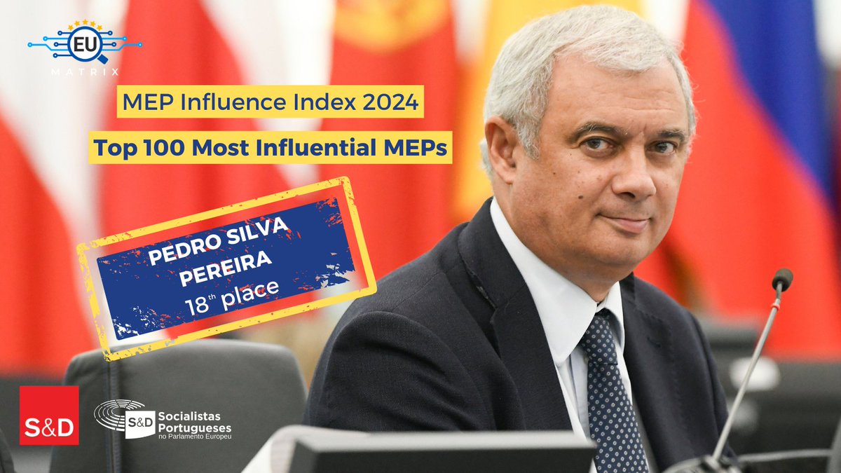 🇪🇺✊🏻🇵🇹 #socialistasportugueses no 'Top 100 Most Influential MEPs' da @EumatrixEu 
#pedrosilvapereira