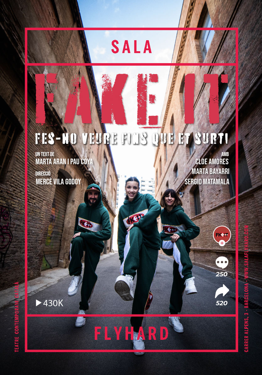 SalaFlyhard's tweet photo. A partir del 9/03
FAKE IT. Fes-ho veure fins que et surti
Una adolescent amb un talent innat per la dansa i una família aparentment perfecta a les xarxes socials. 
De @AranMarta i @pau_coya Dir. @vila_godoy 
Amb Cloe Amores @Bayarrimarta i @SearchingSerge 
https://t.co/zAdGkt3btw https://t.co/3qXgKENdLk