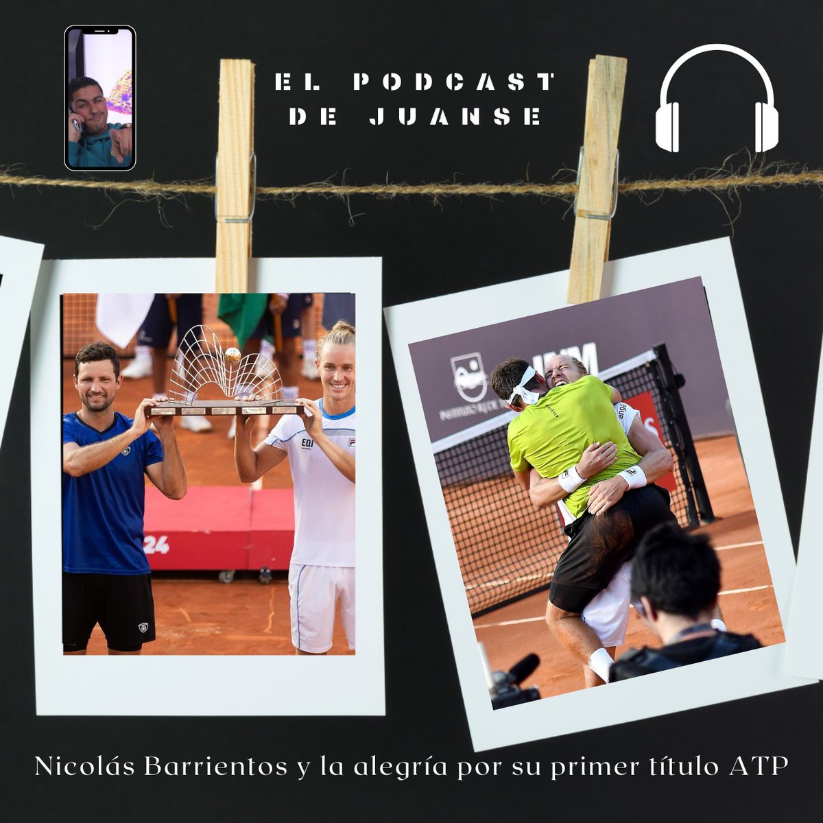 ¡Nuevo capítulo de #ElPodcastDeJuanse 🎧!

Hablamos con Nicolás Barrientos 🇨🇴 (@nicobg15) luego de su primer título ATP.

➡️ La resistencia para remontar tras iniciar perdiendo.

➡️ La química ⚗ con su compañero, Rafael Matos 🇧🇷 

🔗 Escúchalo en: acortar.link/1ILhZR