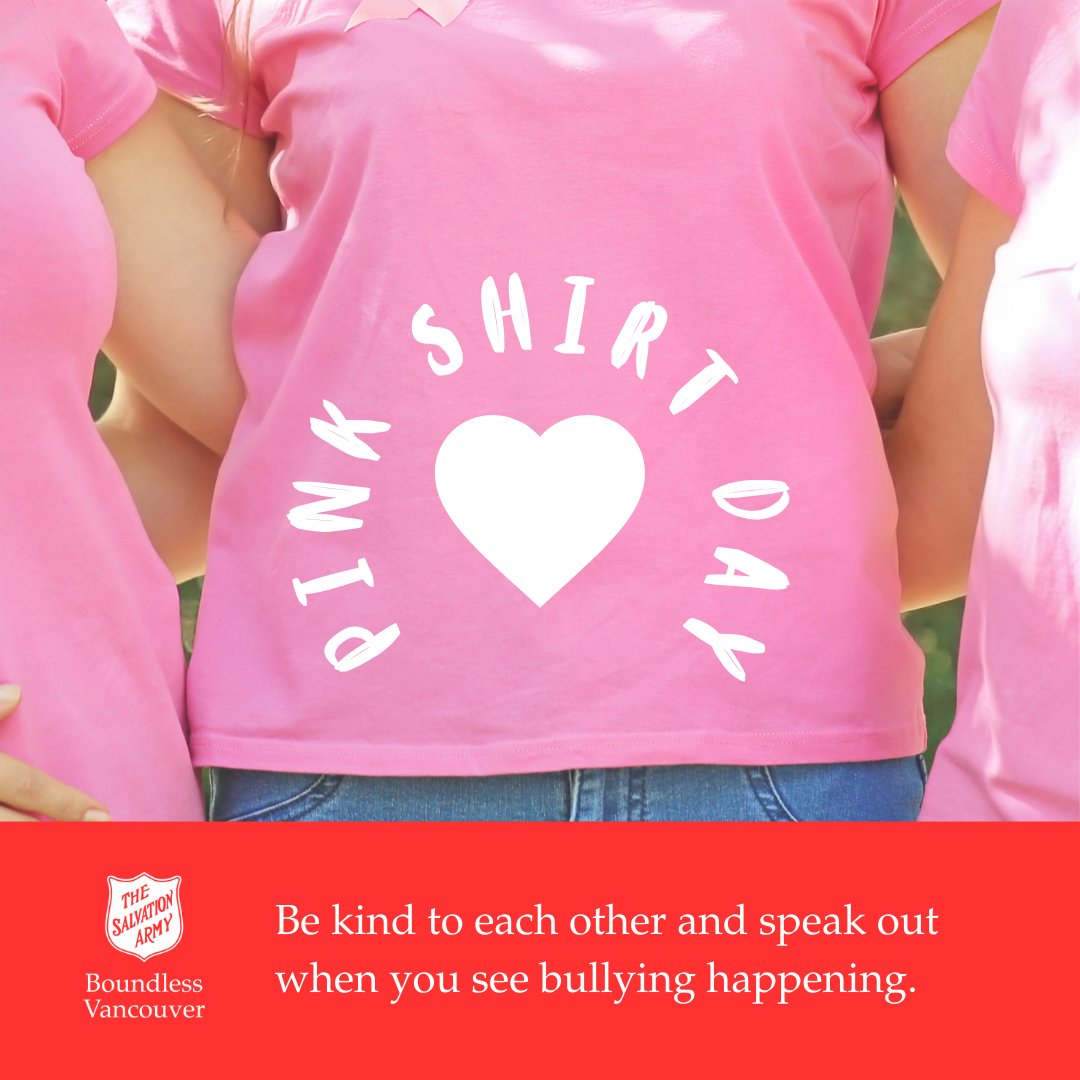 Did you know that one in seven Canadian children falls victim to bullying? On National Pink Shirt Day, let's champion inclusivity, extend a warm welcome, and support one another. Choose kindness and think twice before sharing negativity. 

#PinkShirtDay
#GivingHopeToday