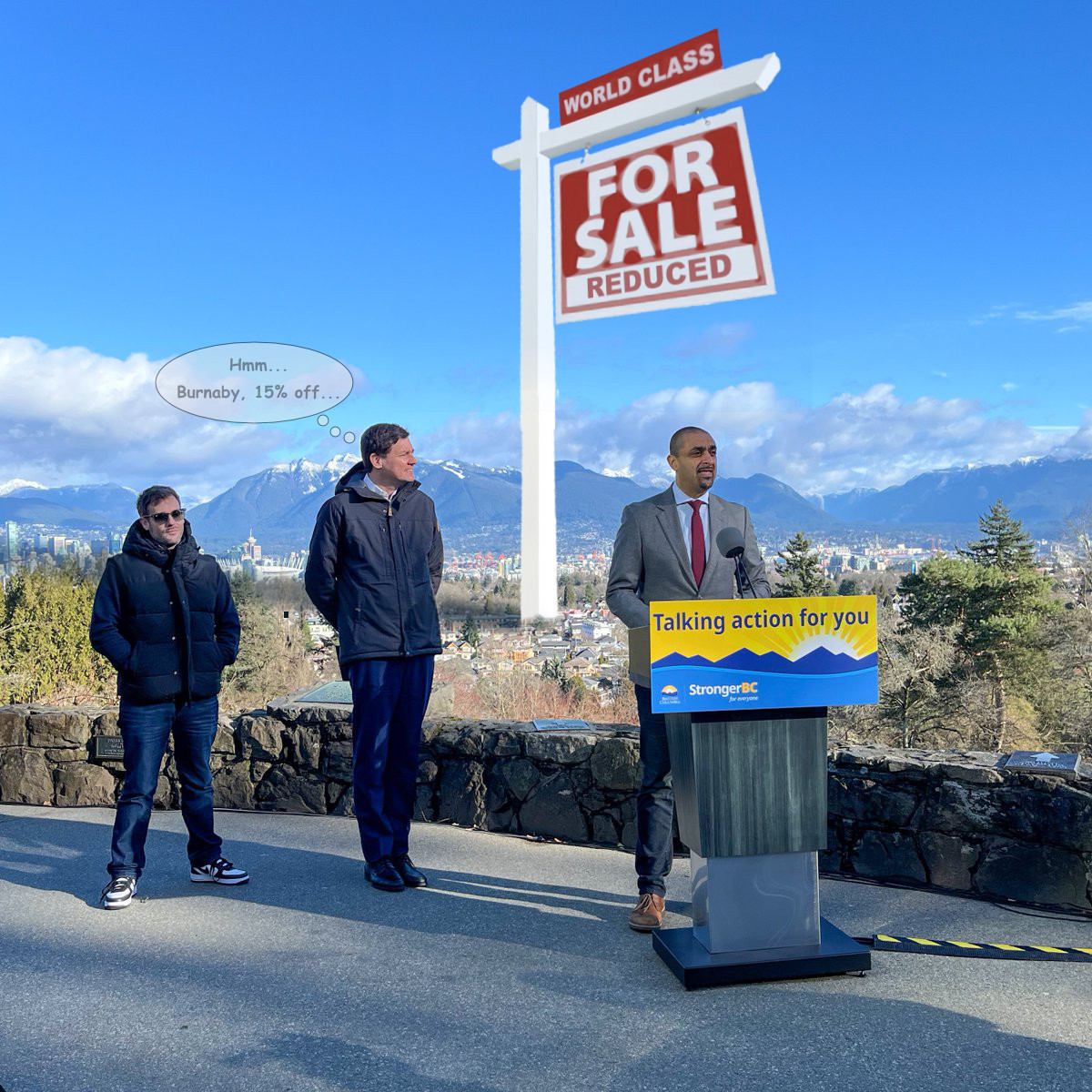 I challenge Vancouver's greatest builders to make my concept art, a one hundred storey 'for sale' sign, a reality.

Think 'Eiffel Tower', but for Vancouver.

#vanre #vanpoli #bcpoli