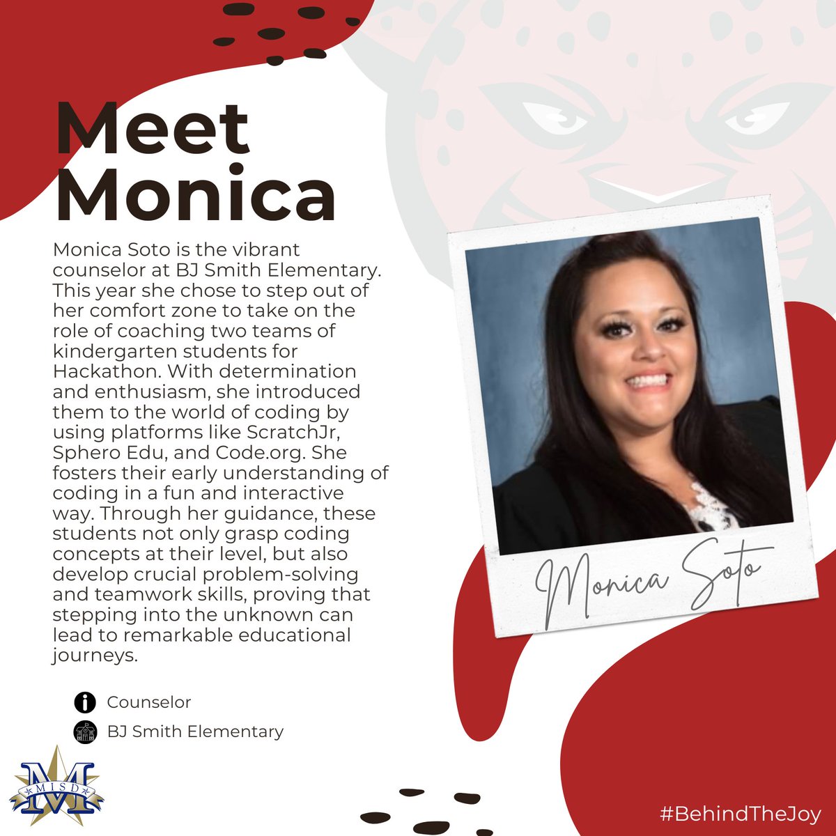 Our counselors are always guiding students toward success!🤩Monica Soto a@BJ_Smith guides and coaches 2 teams of Kinder Ss in their early understanding of coding in a fun & interactive way! Through guidance they are learning to develop crucial problem-solving and teamwork skills!