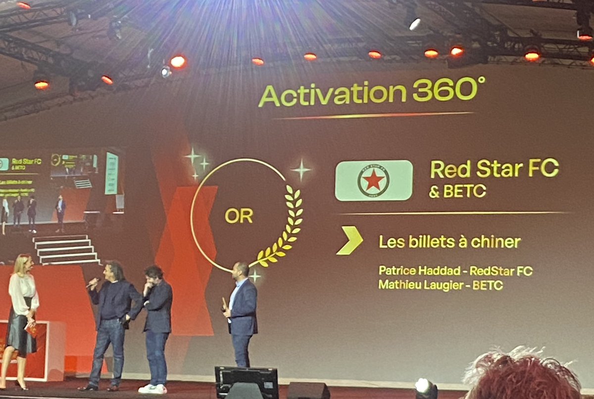 Keneo (@keneo_france) on Twitter photo Bravo au <a href="/RedStarFC/">Red Star FC ✪</a> pour ce prix de l’activation 360 avec « les billets à chiner » Trophées @Sporsora Bravo au <a href="/RedStarFC/">Red Star FC ✪</a> pour ce prix de l’activation 360 avec « les billets à chiner » Trophées @Sporsora