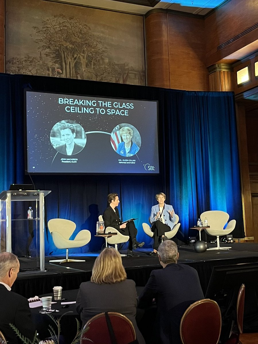 👩‍🚀 Our fireside chat “Breaking the Glass Ceiling to Space” with CLOC president Jenn McCarron and space pioneer Col. Eileen Collins is underway! #spacelaw #FutureLawyer #LegalInnovation #aerospace #legalinspace #spaceevent #legalops #SBLL2024 #spacebeachlawlab