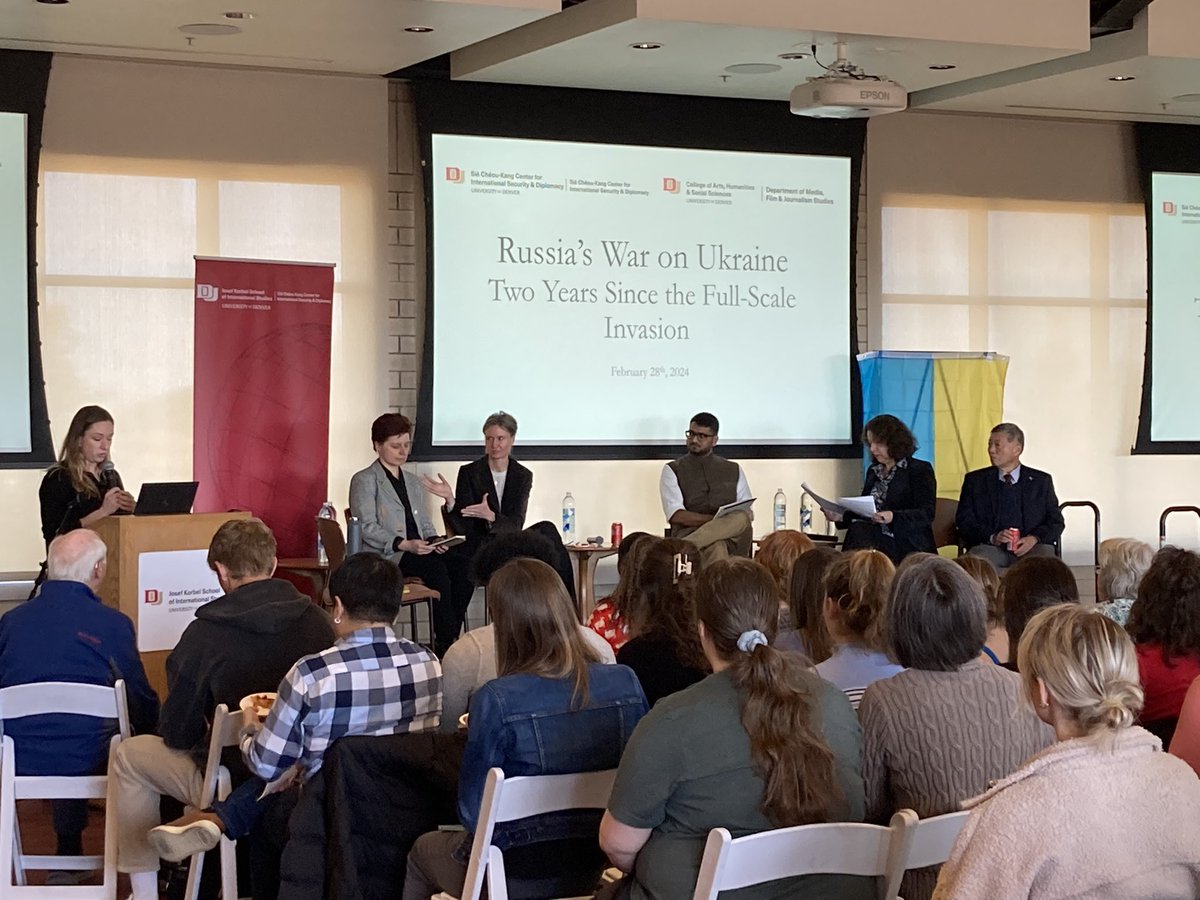 Andrea L Stanton (@andrealstanton) on Twitter photo Thanks to <a href="/josefkorbel/">Josef Korbel School of Global and Public Affairs</a> & <a href="/ducahss/">College of Arts, Humanities & Social Sciences</a> for hosting this important panel on the two-year anniversary of the war on #Ukraine. Much to think about here and in comparison with the current war on #Gaza. H/t @nadiakaneva <a href="/marieeberry/">Marie Berry</a> & other colleagues sharing their insights today. Thanks to <a href="/josefkorbel/">Josef Korbel School of Global and Public Affairs</a> & <a href="/ducahss/">College of Arts, Humanities & Social Sciences</a> for hosting this important panel on the two-year anniversary of the war on #Ukraine. Much to think about here and in comparison with the current war on #Gaza. H/t @nadiakaneva <a href="/marieeberry/">Marie Berry</a> & other colleagues sharing their insights today.