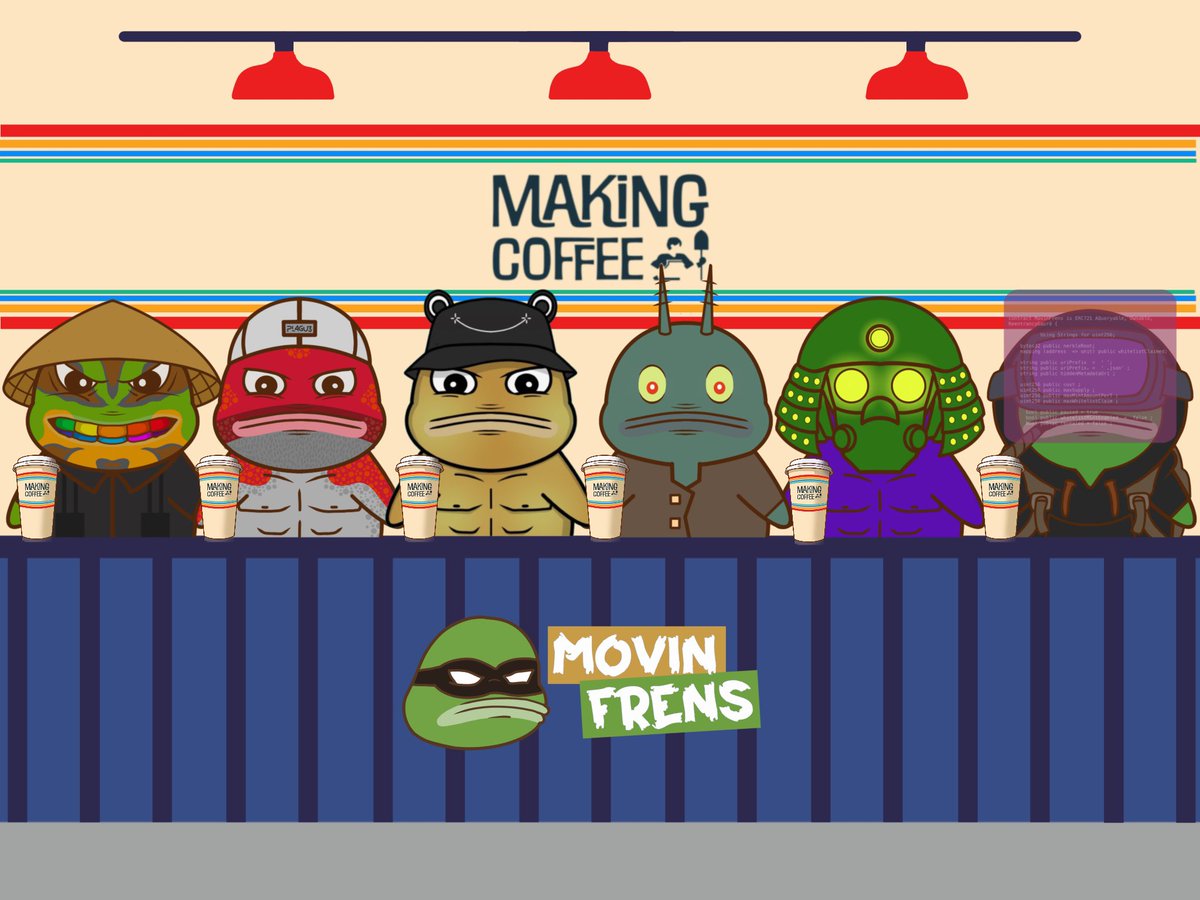 MovinFrens's tweet photo. Almost the weekend!

That means come Friday, more @MovinFrens raffles 💯

Up for grabs this week:

- 2 @Making_Coffee_ nfts to celebrate the success at #NFTParis 

-As well as 1000 @FRGToken 

All holders are eligible. We thank you for your consistent support #KeepMovin https://t.co/JiLK2ByhhO