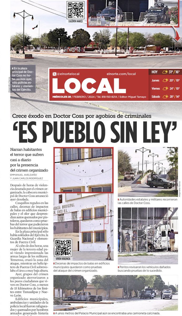 angelcharlsmty's tweet photo. Los pocos habitantes que quedan en #DrCoss #NL son muy directos: ‘Es pueblo sin ley'.
https://t.co/2AI0PeYMsG https://t.co/YhC0Pz170r
