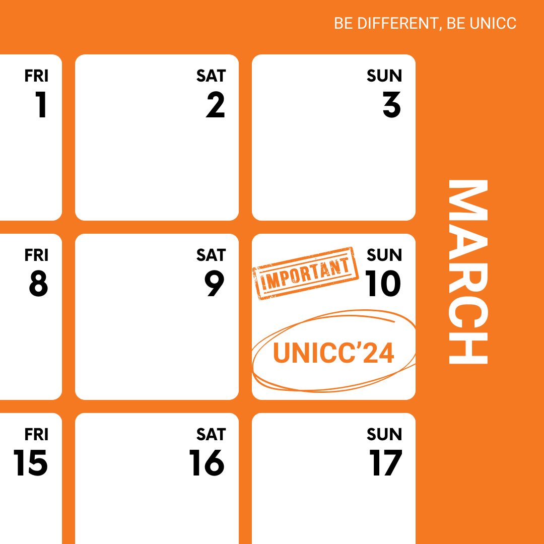 uniccofficial's tweet photo. 🌟 Save the Dates for UNICC 2024! 🌟

Mark your calendars to make sure you’re part of the action. Whether you’re competing, collaborating, or volunteering, these dates are your stepping stones towards making an impact.

👉Stay tuned for more details, and don’t forget to follow us https://t.co/8LWdpzEBjb