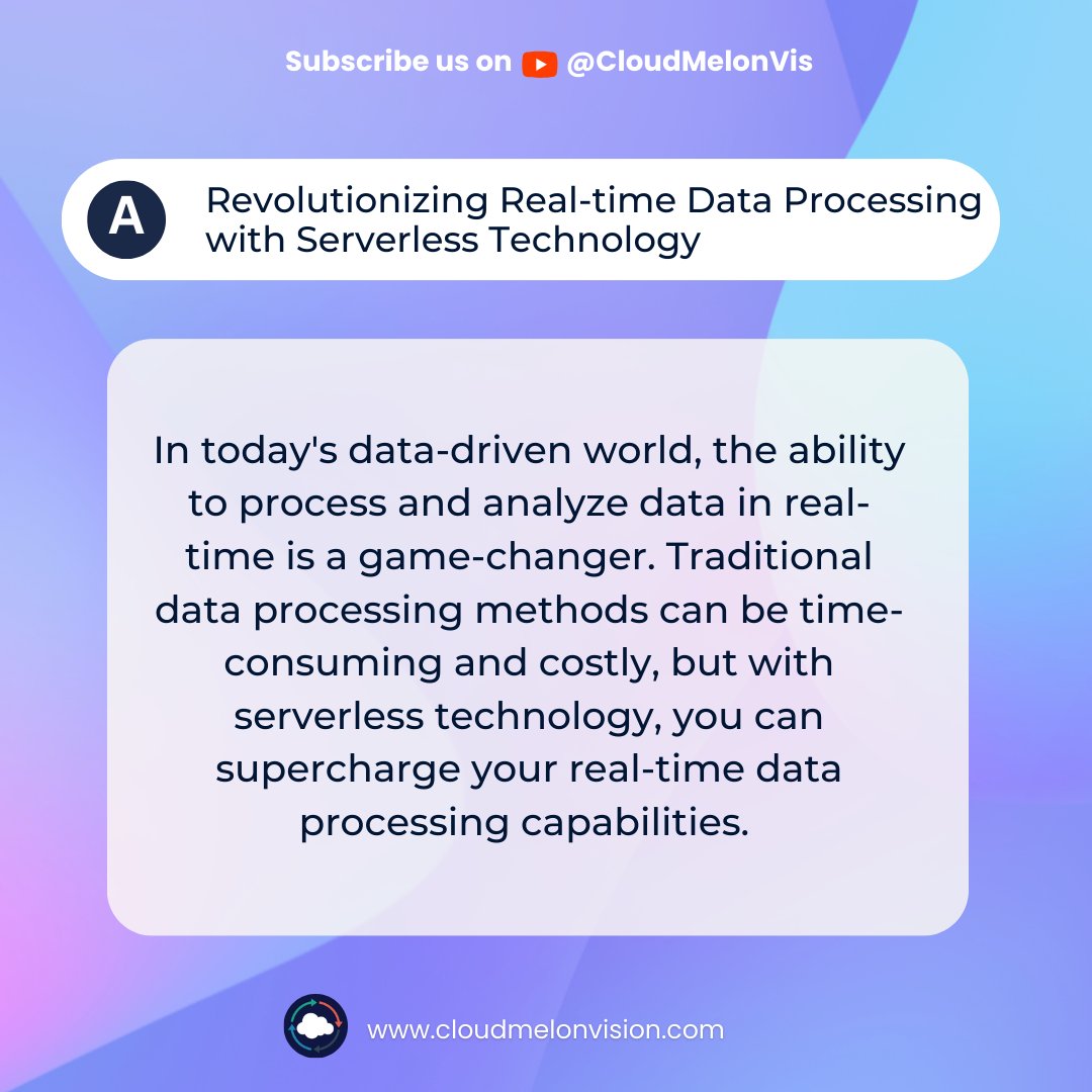 In our data-driven world, the ability to process and analyze data in real-time is a game-changer. 

#realtimedataprocessing #serverlesstech #datainnovation