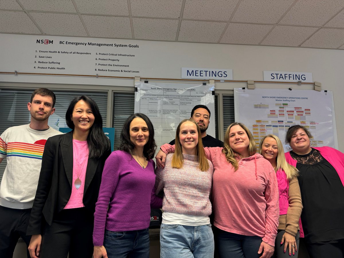 We are all in this together, so please be kind, today and every day. #PinkShirtDay (Pictured here are NSEM staff.)