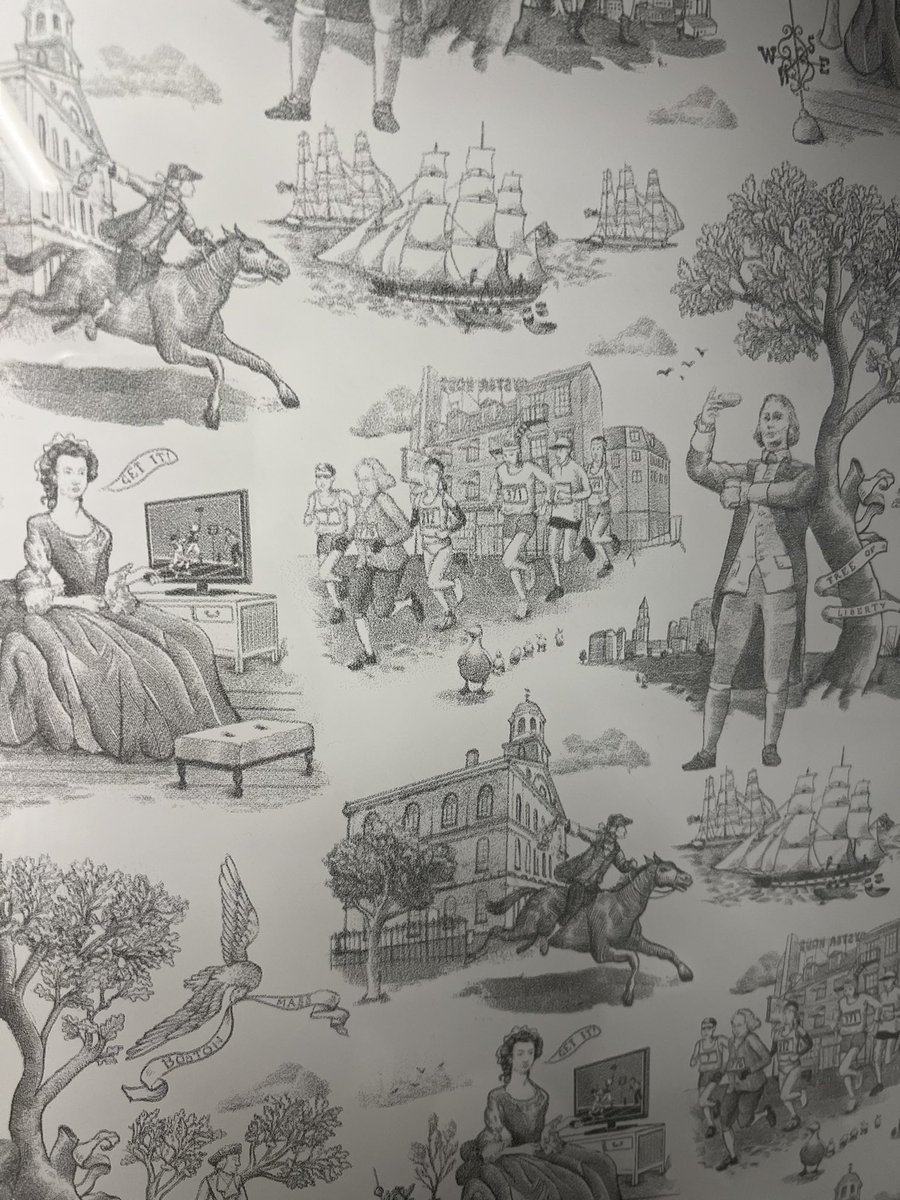 hol_e55's tweet photo. Hey @canopybyhilton! I just had a great stay in the Canopy Boston Downtown hotel &amp; LOVED how you incorporated the Boston Marathon into the hotel’s wallpaper and fabric. Any chance that’s for sale for runner / @HiltonHonors members? 👀 

Yours devotedly in Diamond status,
Holly https://t.co/mgEUQJYV81