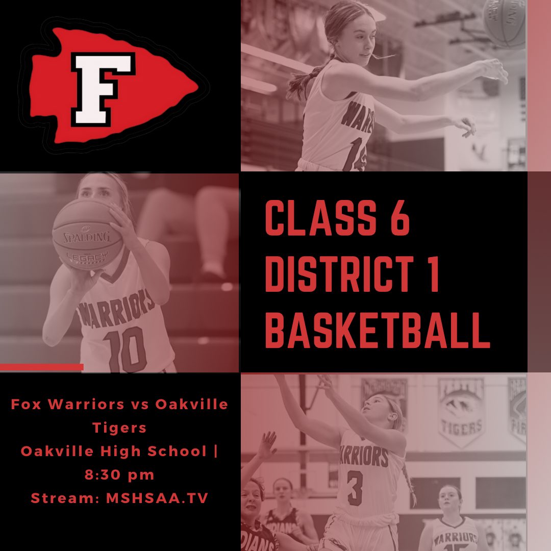 🏀⬛️🟥Districts tonight!🟥⬛️🏀 Late night playoffs! <a href="/FoxHSActivities/">Fox High School Activities</a>⁩