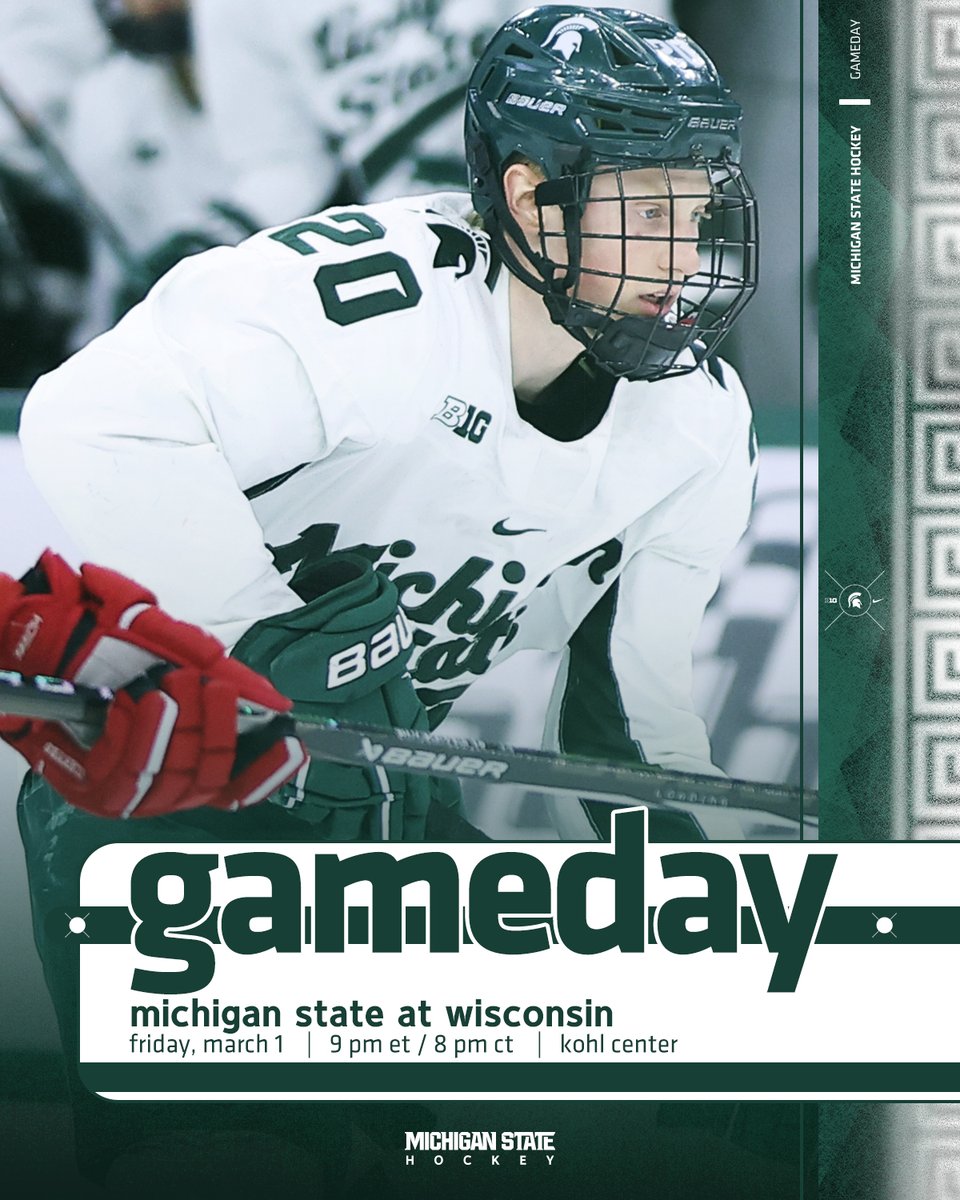 Game days are the best days.

Big Ten title on the line - and the series starts tonight in Madison.

Get your preview, links, and more here:  bit.ly/MSUWISMarch