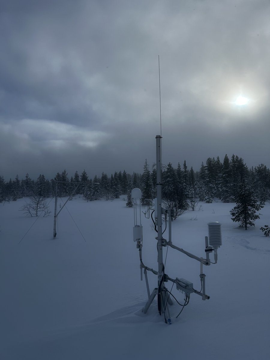 Master's student Anna Rosendahl and myself visited drained and rewetted mires near Trysil to measure #CO2  #CH4 #N2O in the snow with <a href="/LICOR_ENV/">LI-COR</a> #LI7810 and #LI7820. Measured up to 16000 ppb CH4. Great data for her thesis :-)