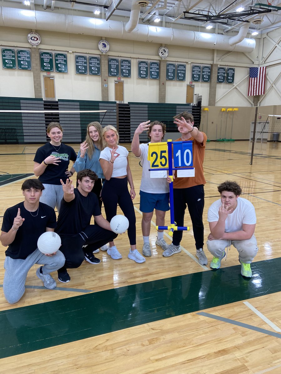 Congrats to this group of Advanced Weight Trainers for winning the block 3 volleyball tourney!! #3peat