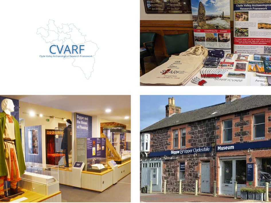 📢Attention, people in the #ClydeValley area! The #CVARF @ClydeValley_ARF team will be at @BiggarMuseum this Saturday, 2nd of March, from 10:30 am until 3:30 pm Come along & share your views, ideas, and interests about the archaeology of your area #HESsupported #ScotArchStrat