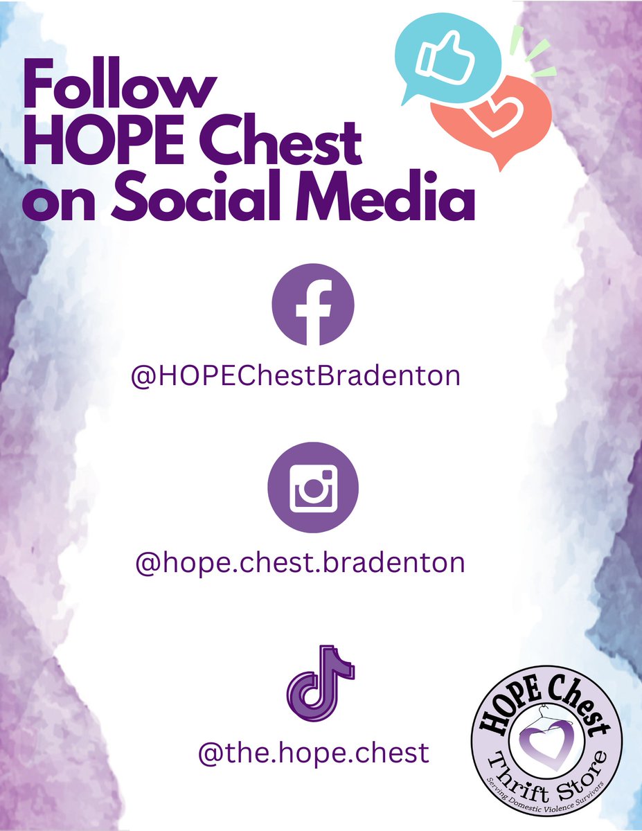 HOPEManatee's tweet photo. Unfortunately, due to some technical difficulties we have had to launch a new HOPE Chest Facebook page. HOPE Chest is also now on Instagram and TikTok. Follow along to stay informed of sales, special events, new and incoming merchandise. https://t.co/GcdKVeGFNn