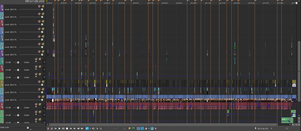 DatRarePepe's tweet image. I found one of my 2020 editing timelines compared to a recent project LMFAO