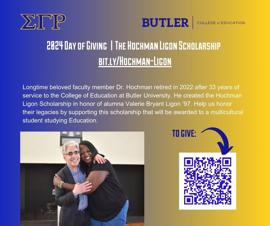 Brooke Kandel (@profkandel) on Twitter photo It's <a href="/butleru/">Butler University</a> Day of Giving. Please join me in making a gift to the <a href="/ButlerCOE/">Butler COE</a>'s Hochman Ligon Scholarship fund in honor of an educator you admire. My donation was given in honor of Dr. Arthur Hochman, Valerie Ligon, Felicia Williams, and Dr. Khalilah Shabazz It's <a href="/butleru/">Butler University</a> Day of Giving. Please join me in making a gift to the <a href="/ButlerCOE/">Butler COE</a>'s Hochman Ligon Scholarship fund in honor of an educator you admire. My donation was given in honor of Dr. Arthur Hochman, Valerie Ligon, Felicia Williams, and Dr. Khalilah Shabazz