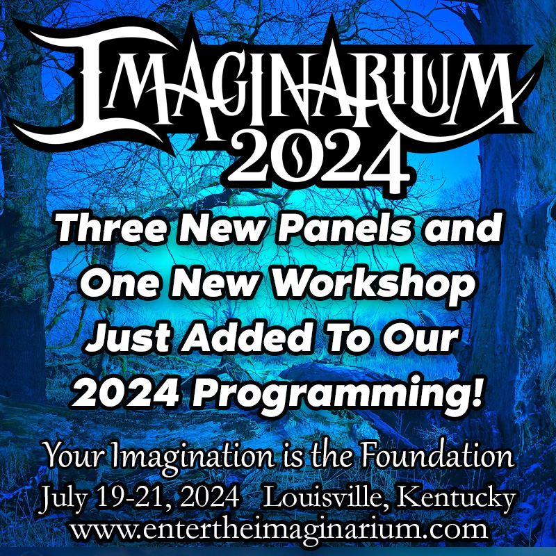 New Panels and a new workshop just added to Imaginarium 2024's growing list of programming!  Including topics such as AI ethics for creatives, effective cover art design and creation, cover art critiques, and an exploration of the horror genre's presence in today's film and