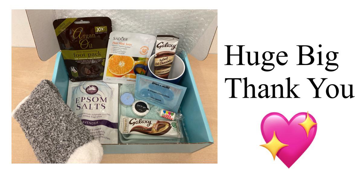 We recently got a message from Debbie at Bickershaw to say thank you for her care package we sent as a gift for her hard work 💙

We believe it is vital that staff members are appreciated and recognised for their hard work!!