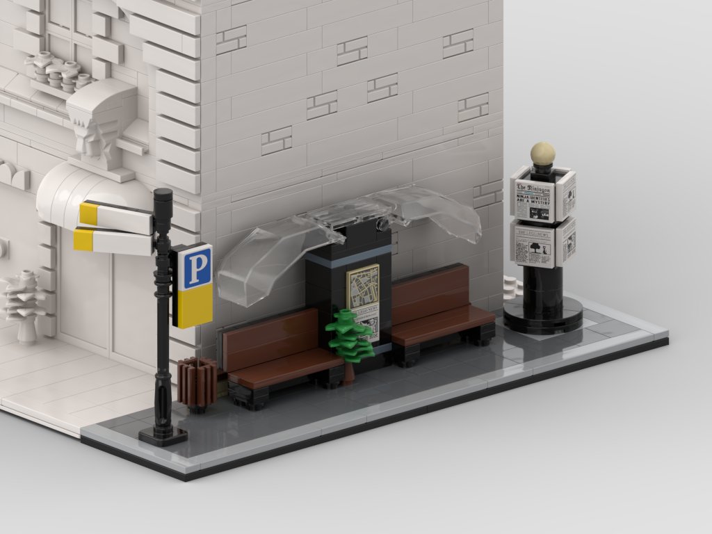 Introducing Modular Corner Bus Stop #1 Now, you can effortlessly connect it to any modular house and transform your street corner into a hub of style and convenience. 📐✨ Check it out now: tinyurl.com/57kp3yj3 #Lego #Legomodular #Legocorner #Legomoc #Legobus #Legobusstop