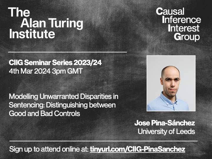 Peter Tennant has moved to Bluesky (@pwgtennant) on Twitter photo Inappropriate statistical adjustment can obscure ethnic & gender disparities.
On 4th March @ 3pm GMT, @JPinaSanchez will discuss how this problem distorts the evidence on ethnic & gender disparities in sentencing.
Sign up: turing-uk.zoom.us/meeting/regist…
#CausalTwitter cc <a href="/kareem_carr/">Kareem Carr, Statistics Person</a> Inappropriate statistical adjustment can obscure ethnic & gender disparities.
On 4th March @ 3pm GMT, @JPinaSanchez will discuss how this problem distorts the evidence on ethnic & gender disparities in sentencing.
Sign up: turing-uk.zoom.us/meeting/regist…
#CausalTwitter cc <a href="/kareem_carr/">Kareem Carr, Statistics Person</a>