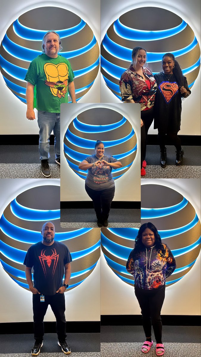 Super hero day 🩵 We are all superheroes in our own way 🛜serving our customers first is a super power 🩵 @GarciaBeProud #LifeatATT #ATTCareGIvesBack2024 #GrowthWithRespect #EAW24