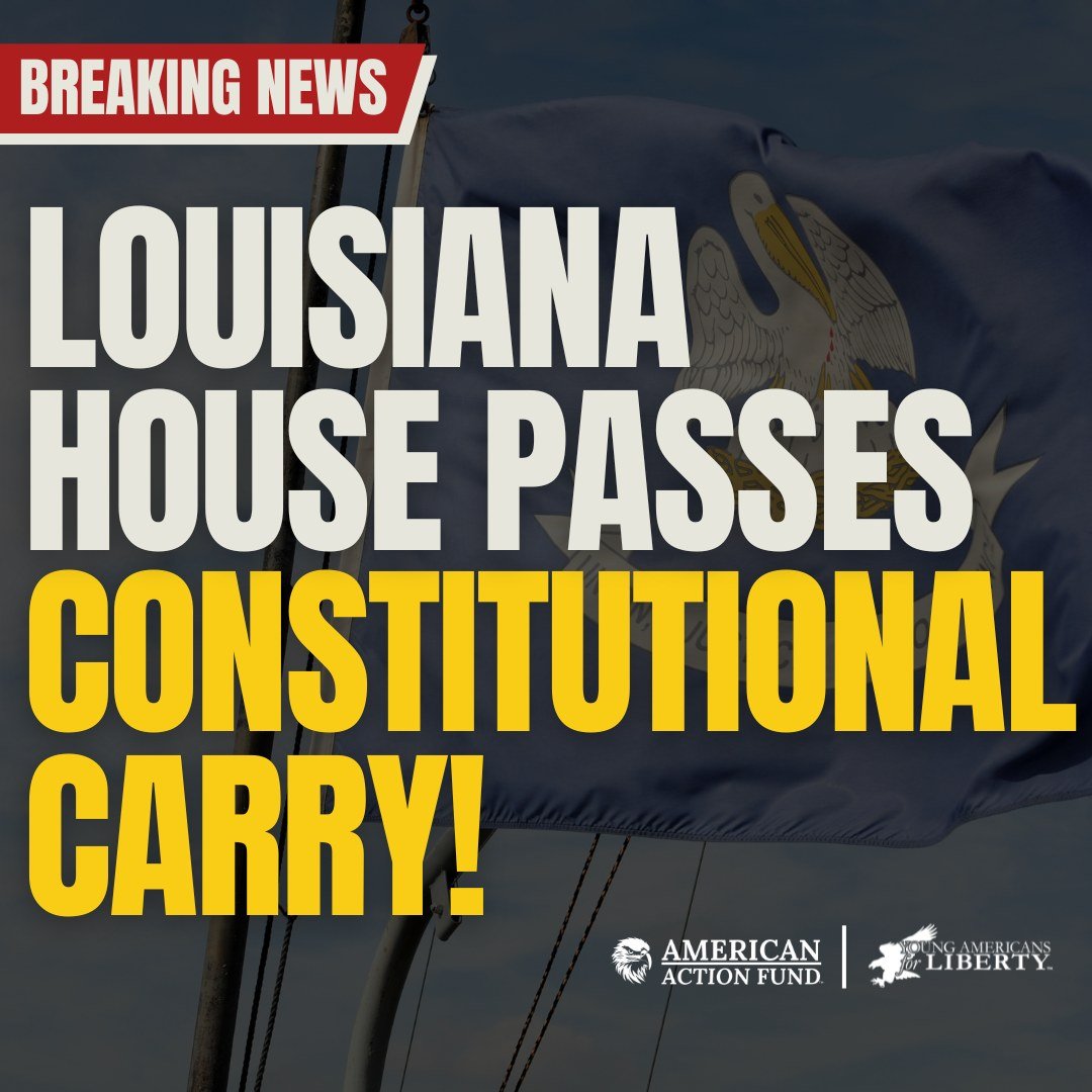 Louisiana is one signature away from becoming the next Constitutional Carry state thanks to the hard work of the grassroots mobilized by @AmericanActFund !

#constitutionalcarry #lapol
