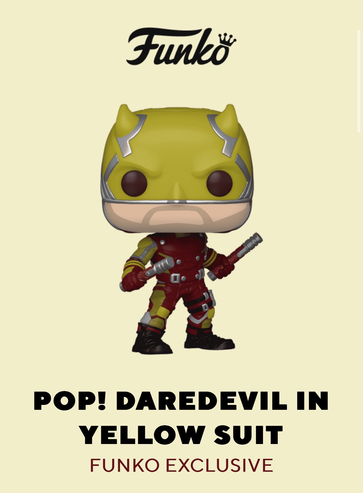 Buy Pop! Daredevil in Yellow Suit at Funko.