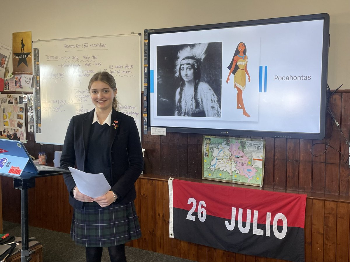 This week’s History Society lecture was on the true story of Pocahontas. A very well researched and delivered presentation from Ailsa B 👏🏼