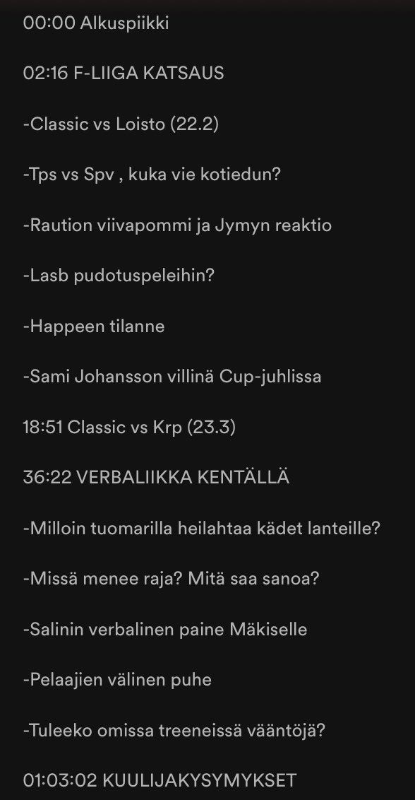 Saamieni palautteiden perusteella voi todeta, että tuorein kolmas jakso mahtuu heittämällä kaikkien aikojen Sentterit Show:n Top3 jaksojen joukkoon. 

Aiheet alla ja omat arviosi voit tehdä Youtube / Spotify välityksellä 📺🎧 #salibandy