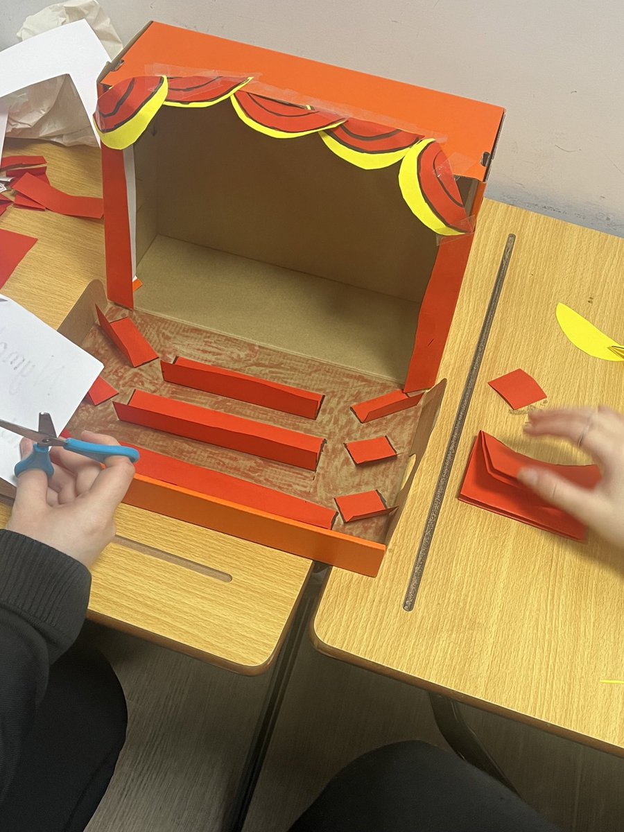 MCADrama's tweet photo. Fantastic creativity being demonstrated by Year 11 this afternoon - shoebox stage models of key Blood Brothers scenes! Can’t wait to see the finished products next week! ✨ https://t.co/9REro3Ivs3