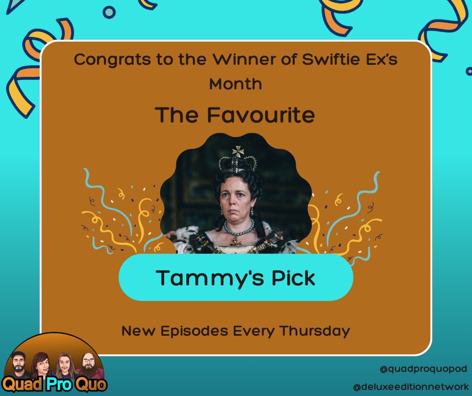 🎉🎉🎉CONGRATULATIONS TAMMY!!! 🎉🎉🎉

🐇 LINK IN BIO 🐇

#winner #TaylorSwift #Swifties #joealwyn #thefavourite #emmastone #oliviacoleman #rachelweisz #PodcastAndChill #podcast #podcasting #PodernFamily #podcastrecommendations #MovieReview #endgame #moviepodcast #indiepodcast