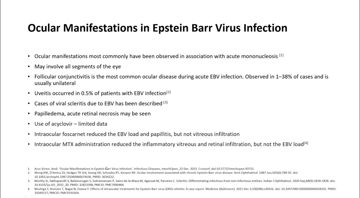 Takahiro Matsuo (Taka), MD (@takamatsuo_id) on Twitter photo 【EBV ocular infection】<a href="/TXMedCenter/">Texas Medical Center</a> Citywide ID Conference
👉Great presentation and summary of EBV vitritis/PTLD, presented by <a href="/RobinSherchan/">Robin Sherchan</a> <a href="/BCMIDFellowship/">BCM ID Fellowship</a>!
#IDFellow #IDMedEd <a href="/MDAndersonNews/">MD Anderson Cancer Center</a> 【EBV ocular infection】<a href="/TXMedCenter/">Texas Medical Center</a> Citywide ID Conference
👉Great presentation and summary of EBV vitritis/PTLD, presented by <a href="/RobinSherchan/">Robin Sherchan</a> <a href="/BCMIDFellowship/">BCM ID Fellowship</a>!
#IDFellow #IDMedEd <a href="/MDAndersonNews/">MD Anderson Cancer Center</a>