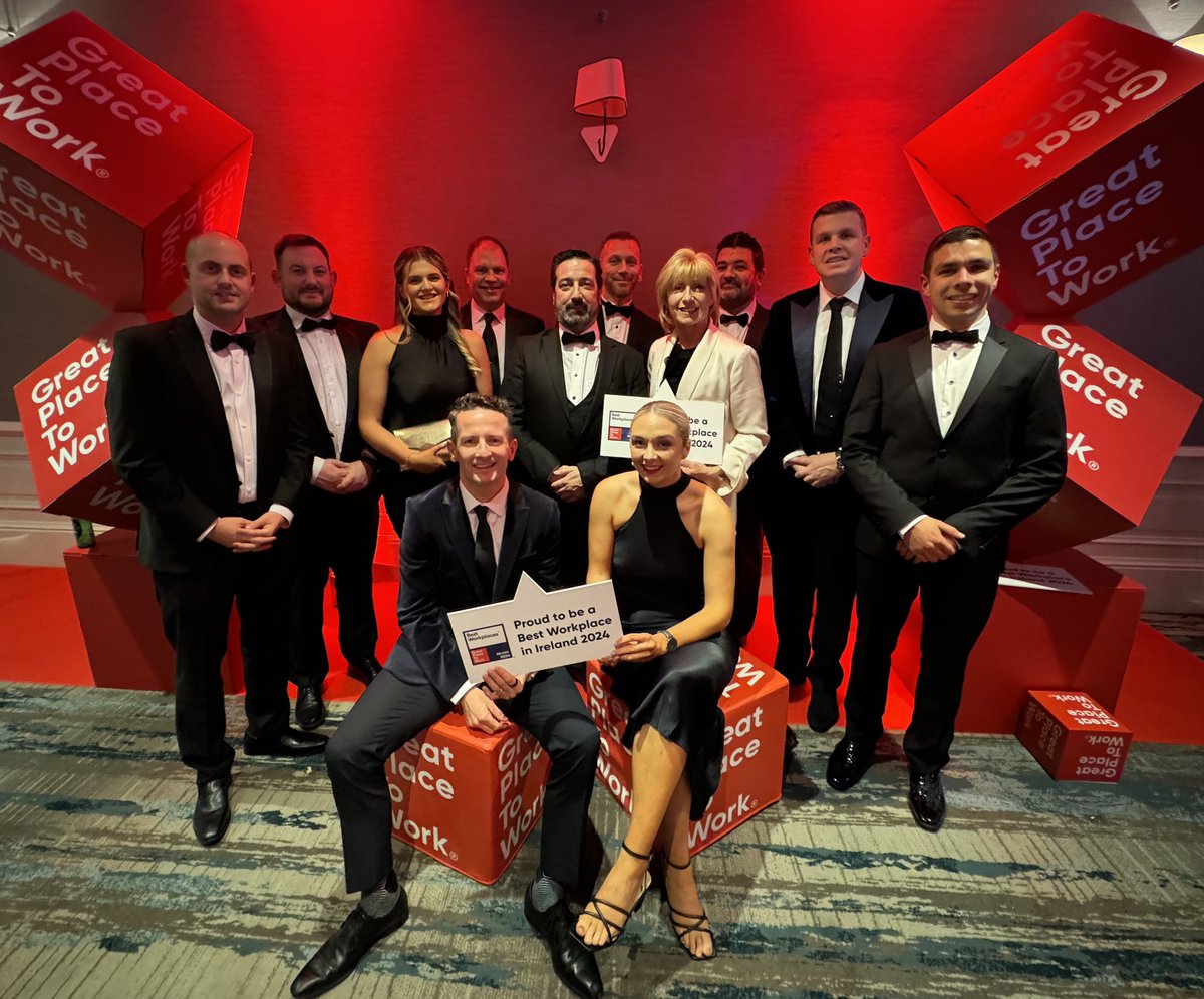 Kearys Motor Group is attending tonight’s Great Place to Work® Ireland Best Workplaces Awards 2024. We are proud to be recognised as a Best Large Workplace in Ireland 2024.

#GPTW #gptwcertified #bestworkplaces24