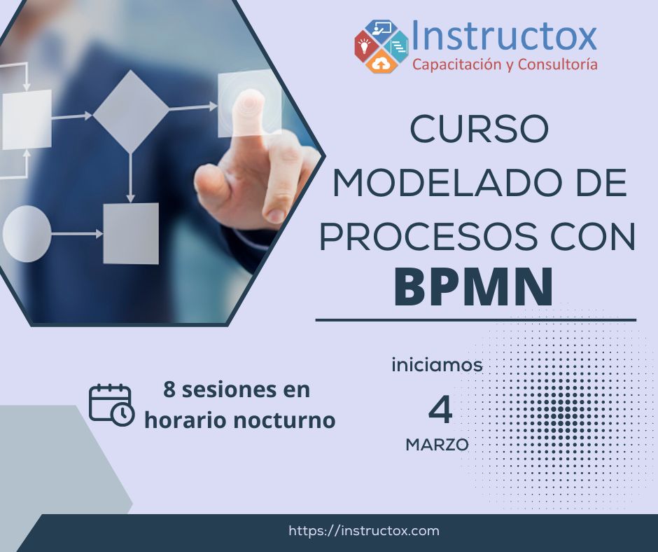 instructox's tweet photo. Curso Modelado de Procesos de Negocio con BPMN.
4, 5, 6, 7, 11, 12, 13 y 14 de marzo de 2024 de 7:30 - 10:00 pm.
Precio contado ya con descuento: $4,132.50
📷WhatsApp: https://t.co/WgMT447eba
#bpmn #bpm #gestionprocesos #cursosonline #cursos2023 #instructox #modeladodeprocesos https://t.co/9vFFA4zrpd