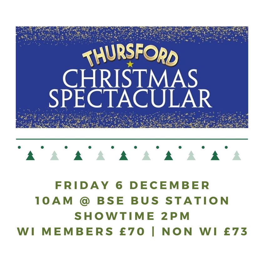 Is it too soon to mention Christmas? 🎅🎄❄️ We know it's only February, and you've only just packed away the Christmas decorations, but we have secured tickets for the 2024 @Thursford Christmas Spectacular! Book now to avoid missing out 💚 swfwi.org.uk/whats-on/