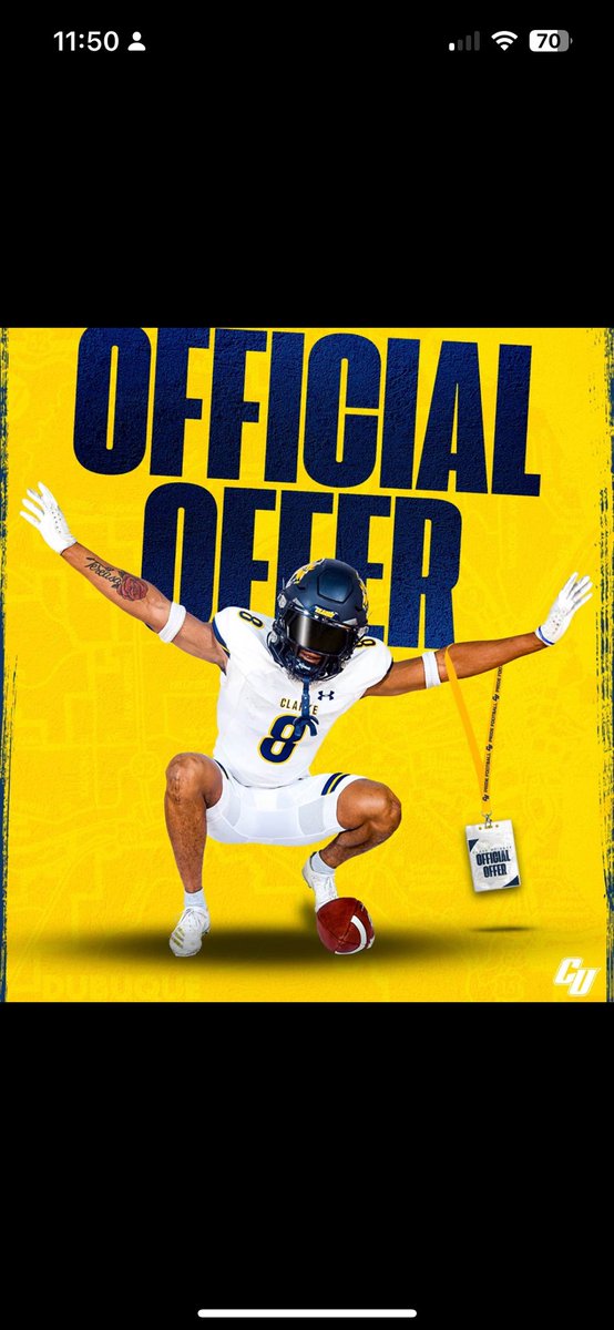 Drew Talley (@drewtalley16) on Twitter photo After a great conversation with <a href="/CoachHicksCU/">Adam Hicks</a> I’m blessed to announce I’ve received my 3rd offer to further my academic and athletic career at Clarke University!!
<a href="/Coach_Teeter/">Dan Teeter</a> <a href="/MCPainTrain77/">Adam McShane🏈</a> <a href="/LakewoodCougsFB/">Lakewood High School Football</a> <a href="/J_Thompson15/">John Thompson</a> After a great conversation with <a href="/CoachHicksCU/">Adam Hicks</a> I’m blessed to announce I’ve received my 3rd offer to further my academic and athletic career at Clarke University!!
<a href="/Coach_Teeter/">Dan Teeter</a> <a href="/MCPainTrain77/">Adam McShane🏈</a> <a href="/LakewoodCougsFB/">Lakewood High School Football</a> <a href="/J_Thompson15/">John Thompson</a>