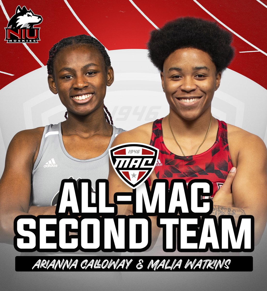 Congratulations to freshman Arianna Calloway and senior Malia Watkins on earning All-MAC Second Team honors!