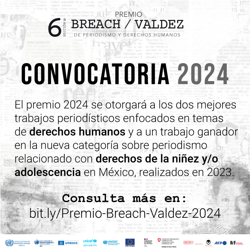 📣 ¡Convocatoria a periodistas!

📰💻🕊️El Premio <a href="/BreachValdez/">PremioBreachValdez</a> promueve la #LibertaddePrensa y #LibertaddeExpresión como derechos fundamentales y recuerda la importancia del periodismo en las sociedades democráticas.

¡Participa!
👉premiobreachvaldez.mx