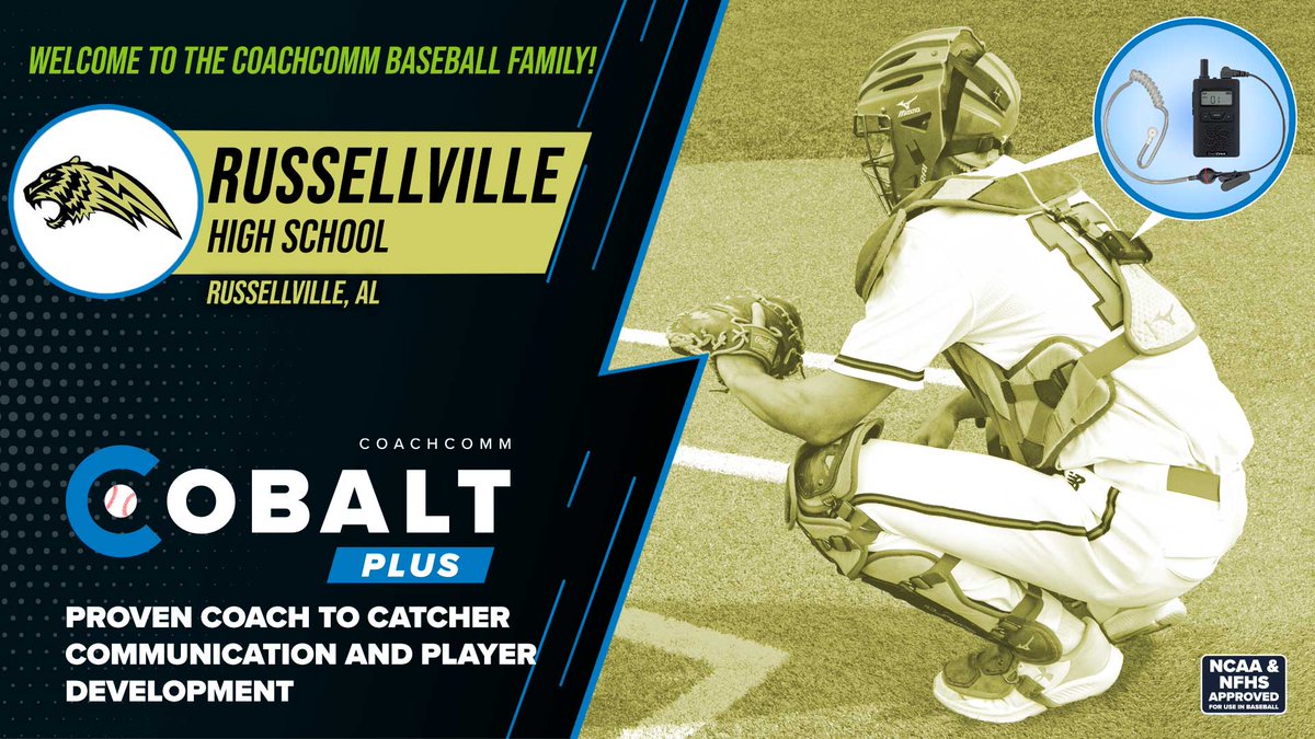 CoachComm (@coachcomm) on Twitter photo We're excited to have <a href="/RussellvilleBB/">RussellvilleBaseball</a> join our #CoachtoCatcher family!
We hope you have a fantastic season! #GoGoldenTigers
<a href="/goldentigerath/">Russellville Golden Tigers Athletics</a> <a href="/Russellville_HS/">RHS</a> <a href="/AlaBCAUpdates/">AlaBCA</a> @RickESalesSE #NextLevelBaseball #CobaltPLUS We're excited to have <a href="/RussellvilleBB/">RussellvilleBaseball</a> join our #CoachtoCatcher family!
We hope you have a fantastic season! #GoGoldenTigers
<a href="/goldentigerath/">Russellville Golden Tigers Athletics</a> <a href="/Russellville_HS/">RHS</a> <a href="/AlaBCAUpdates/">AlaBCA</a> @RickESalesSE #NextLevelBaseball #CobaltPLUS