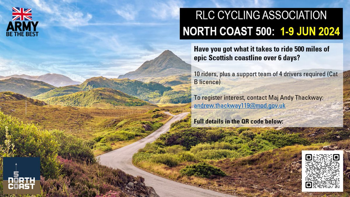 4 Regiment RLC (@4regimentrlc) on Twitter photo Fantastic opportunity available to all RLC cyclists!!
If you would like to attend then please scan the QR code.
<a href="/rlc_cycling/">RLC Cycling Association</a> Fantastic opportunity available to all RLC cyclists!!
If you would like to attend then please scan the QR code.
<a href="/rlc_cycling/">RLC Cycling Association</a>