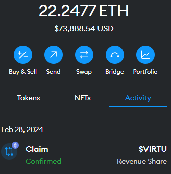 monchobargo's tweet photo. claim $VIRTU revenue share https://t.co/pOhuuqRlZH https://t.co/4Ukj0y6w0E
