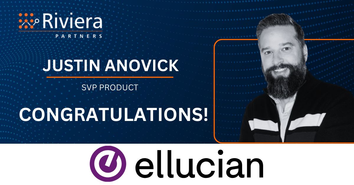 Congratulations to Justin Anovick on your new role as SVP Product at @EllucianInc! 

#TheRiviNetwork #Riviplacement #productleadership #techleadership