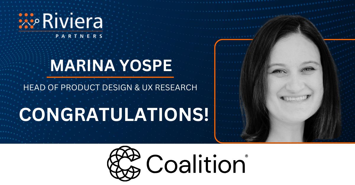 Congratulations to Marina Yospe on your new role as Head of Product Design and UX Research at Coalition, Inc! @SolveCyberRisk 

#DesignLeadership #TheRiviNetwork #Riviplacement #executivesearch