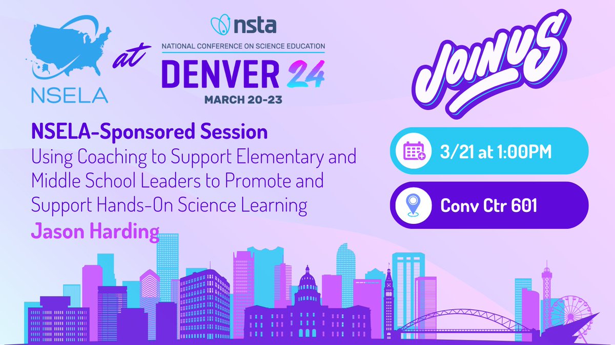 nselascience's tweet photo. Join Jason Harding at #NSTA24 to learn how coaching supports elementary and middle school leaders in promoting hands-on science learning! Gain insights and effective practices to enhance science education. Don't miss this session! #NSELAatNSTA #ScienceLeadership #EdCoaching https://t.co/wafNTZi2gl